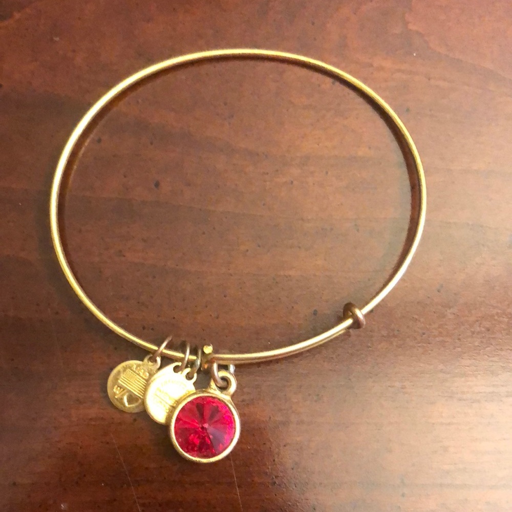 Alex and Ani Ruby gem bracelet
